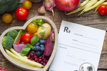 produce and prescription pad